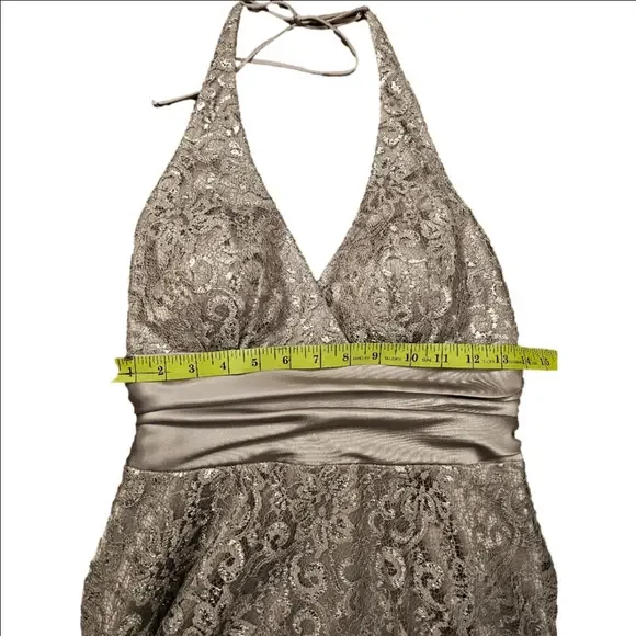 Betsy & Adam Fit & Flare Light Gray Knee Length Party Dress Size 8 - Picture 11 of 12